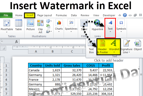 use image as watermark in ecel for mac worksheet